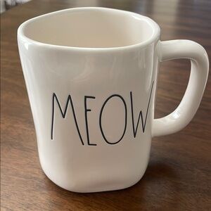 Rae Dunn White MEOW Mug